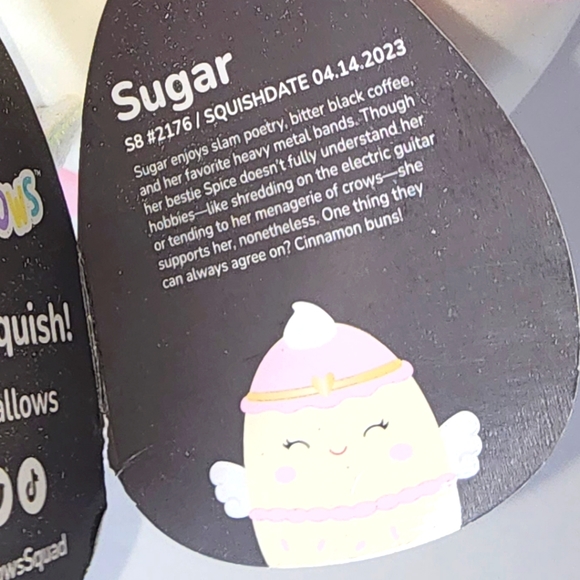 🖤 SUGAR 😇 SPICE 😈 SELECT SERIES BLACK Tag Angel Cake/Devil Cake Squishmallows - Picture 3 of 11